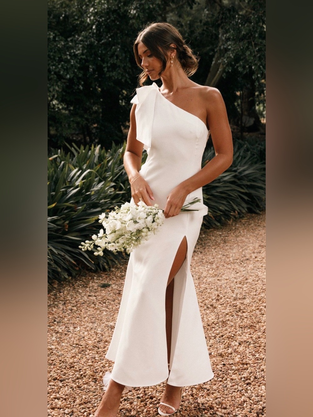 Petal & Pup charmed, one shoulder midi dress